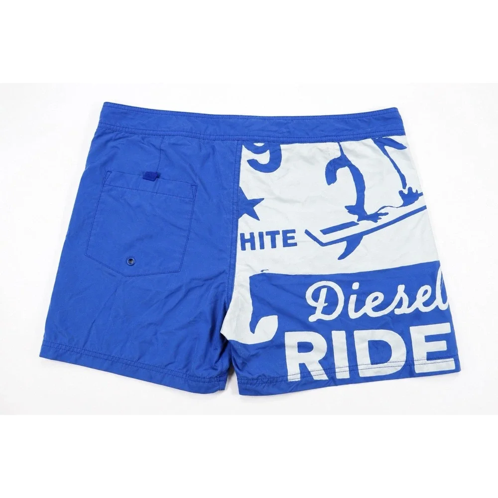 Y2K Surf Blockette Grunge Cyber Diesel Board Shorts Graphic Swim Trunks X